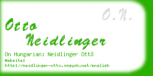otto neidlinger business card